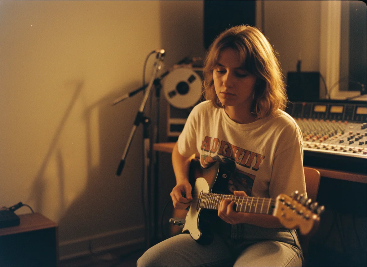 Content creator using AI cover generator for YouTube videos