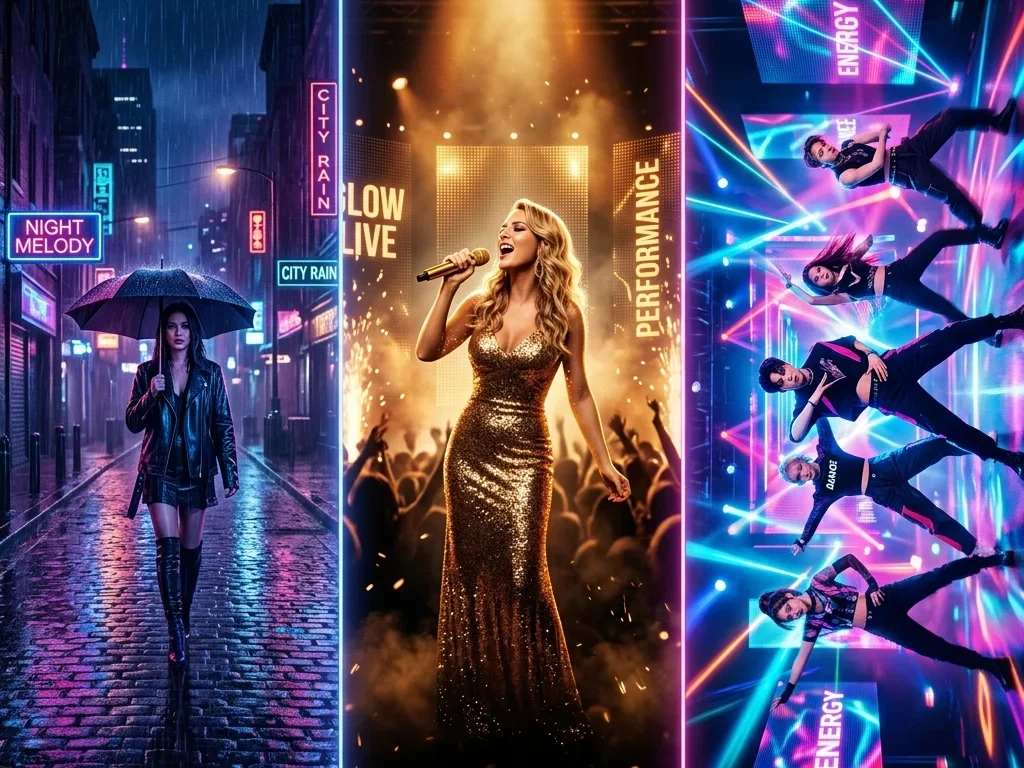 AI dance video mode with stage performance and choreography